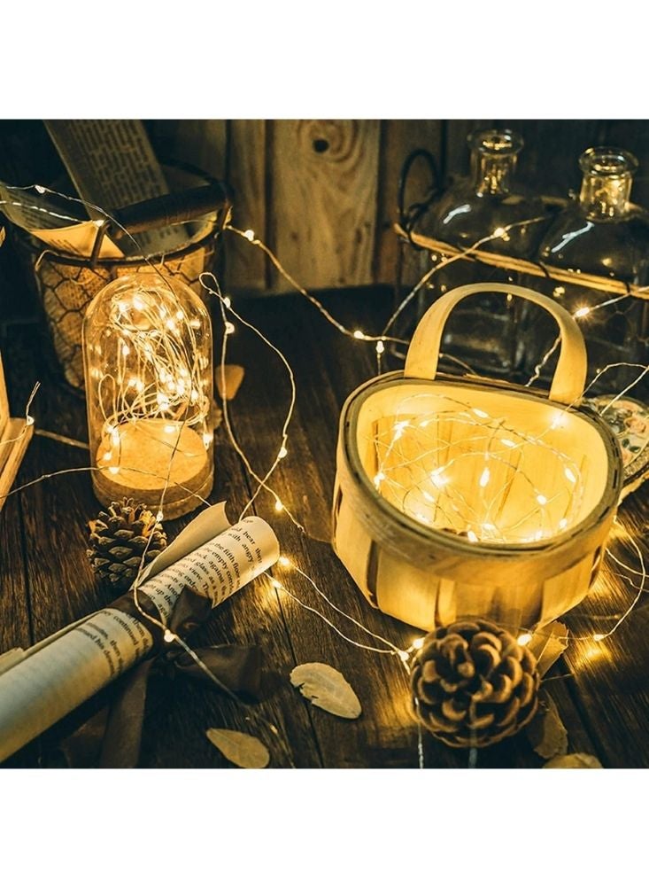 بريميم سلسلة أضواء زينة رمضانية بمصابيح صمام ثنائي باعث للضوء بطول ٥٠ مترًا مع جهاز تحكم عن بعد – إضاءة بيضاء دافئة لتزيين المنزل والمناسبات - Image 4